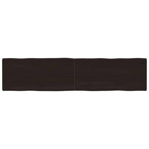 Stolna ploča tamnosmeđa 220x50x(2-4) cm obrađena hrastovina - Tamno smeđa 220 x 50 x 4 cm 1 Cijena