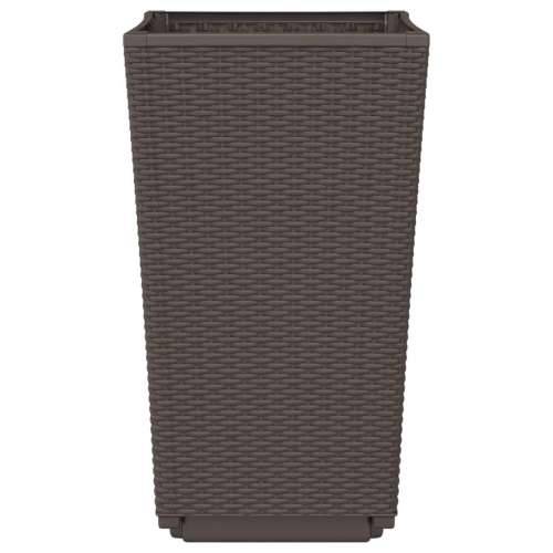 Vrtne sadilice 4 kom smeđe 32,5 x 32,5 x 57 cm od PP-a - Smeđa 4 Cijena