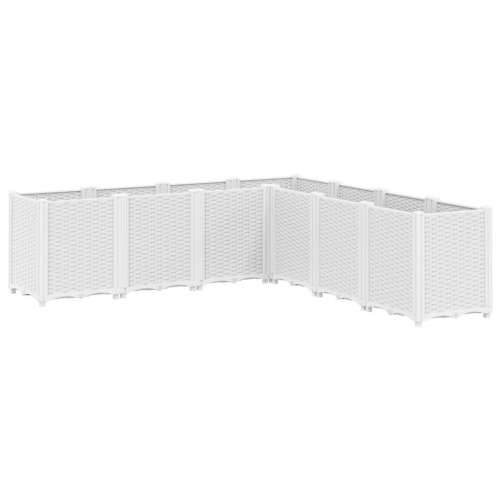 Vrtna sadilica bijela 160 x 160 x 53 cm PP - Bijela 160 x 160 x 53 cm 1 Cijena