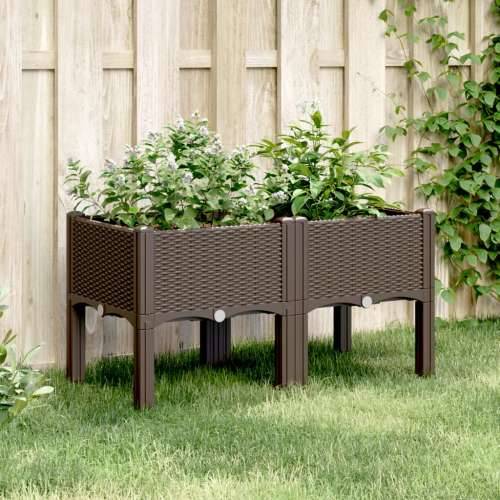 Vrtna sadilica s nogama smeđa 80 x 40 x 42 cm PP - Smeđa 80 x 40 x 42 cm 1 Cijena