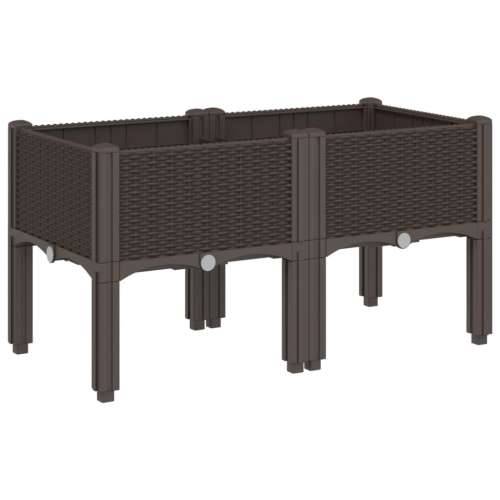 Vrtna sadilica s nogama smeđa 80 x 40 x 42 cm PP - Smeđa 80 x 40 x 42 cm 1 Cijena