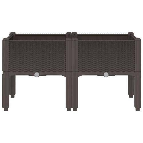Vrtna sadilica s nogama smeđa 80 x 40 x 42 cm PP - Smeđa 80 x 40 x 42 cm 1 Cijena