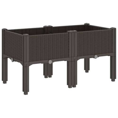 Vrtna sadilica s nogama smeđa 80 x 40 x 42 cm PP - Smeđa 80 x 40 x 42 cm 1 Cijena