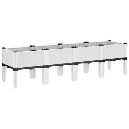 Vrtna sadilica s nogama bijela 160 x 40 x 42 cm PP Bijela 160 x 40 x 42 cm 1 Cijena