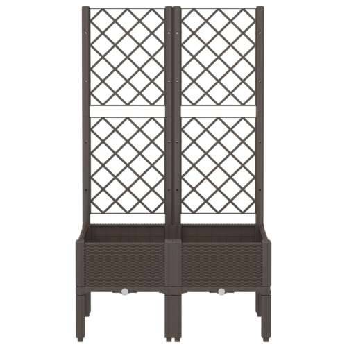 Vrtna sadilica s rešetkom smeđa 80 x 40 x 142 cm PP - Smeđa 80 x 40 x 142 cm 1 Cijena