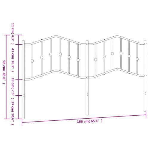 Metalno uzglavlje bijelo 160 cm - Bijela 160 cm 1 Cijena