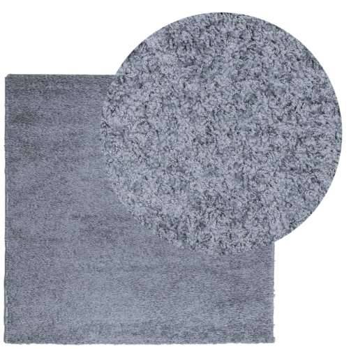 Čupavi tepih PAMPLONA visoka vlakna moderni plavi 120 x 120 cm - Plava 120 x 120 cm Cijena