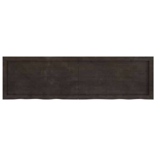 Kupaonska radna ploča tamnosmeđa 140x40x(2-6) cm tretirano drvo - Tamno smeđa 140 x 40 x 6 cm Cijena