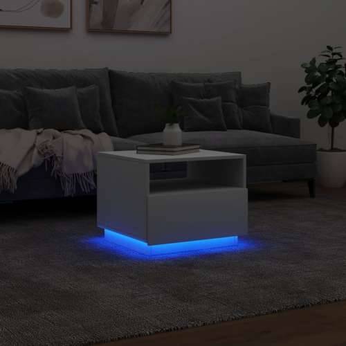 Stolić za kavu s LED svjetlima bijeli 50 x 49 x 40 cm - Bijela 1 50 cm Cijena
