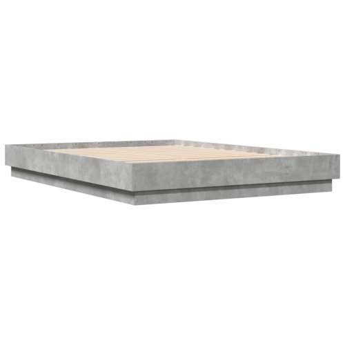Okvir kreveta siva boja betona 120x200 cm od konstruiranog drva - Beton siva 120 x 200 cm Cijena