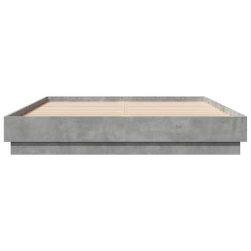 Okvir kreveta siva boja betona 120x200 cm od konstruiranog drva - Beton siva 120 x 200 cm Cijena