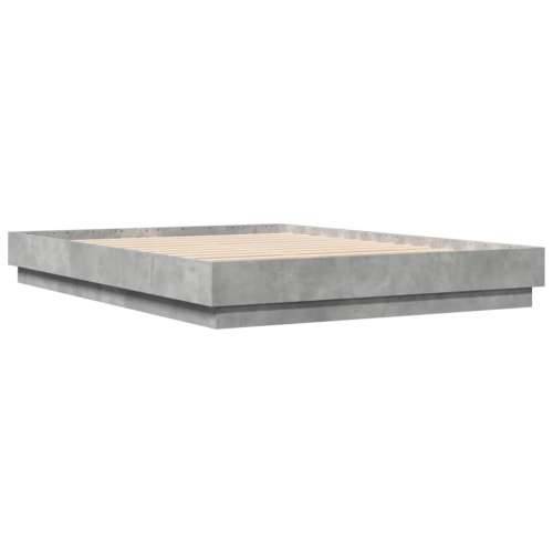 Okvir kreveta siva boja betona 120x200 cm od konstruiranog drva - Beton siva 120 x 200 cm Cijena