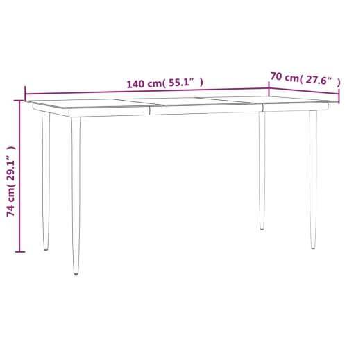Vrtna garnitura - 5-dijelni vrtni blagovaonski set od poliratana s jastucima bež - Bež 140 x 70 x 74 cm 4 Cijena