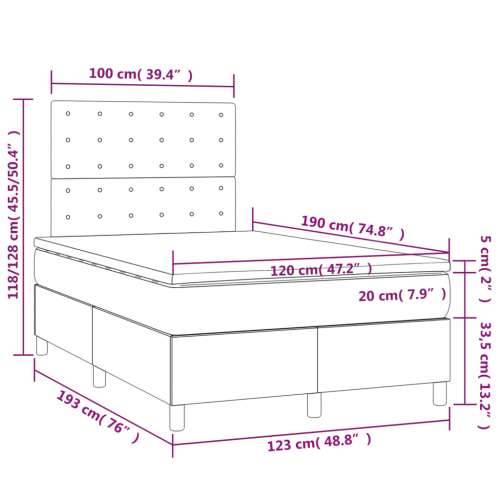 Krevet s oprugama i madracem svjetlosivi 120x190 cm baršunasti - Svjetlosiva 120 x 190 cm gumbi Cijena