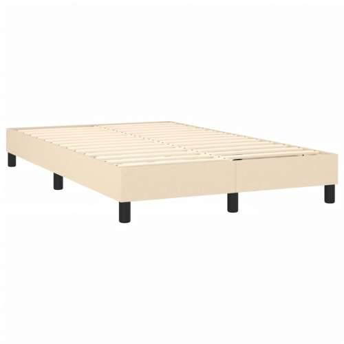 Krevet s oprugama i madracem LED krem 120 x 190 cm od tkanine - Krema 120 x 190 cm Blok s kvadratima Cijena