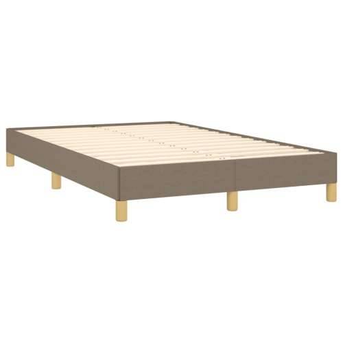 Krevet s oprugama i madracem LED smeđesivi 120x190cm od tkanine - Sivo-smeđa 120 x 190 cm vodoravne pruge Cijena