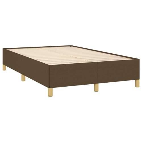 Krevet s oprugama i madracem LED tamnosmeđi 120x190 cm tkanina - Tamno smeđa 120 x 190 cm Dizajn s gumbima Cijena