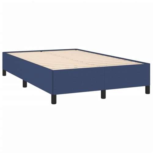 Krevet s oprugama i madracem plavi 120 x 190 cm od tkanine - Plava 120 x 190 cm Obično s čavlima Cijena