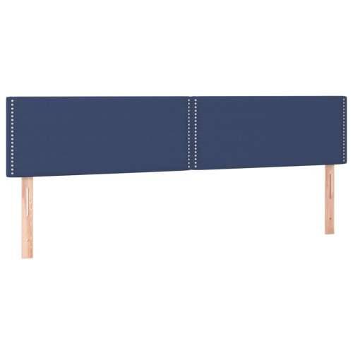 Krevet s oprugama i madracem plavi 120 x 190 cm od tkanine - Plava 120 x 190 cm Obično s čavlima Cijena