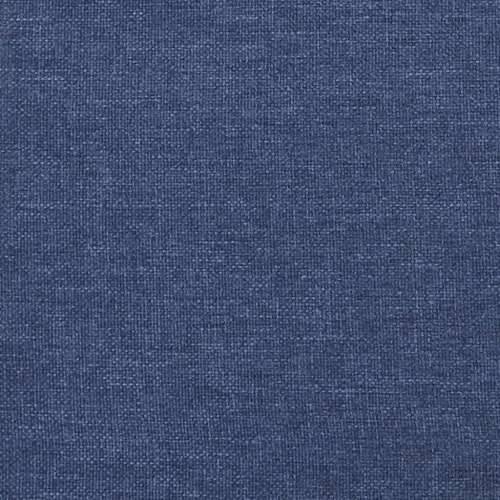 Krevet s oprugama i madracem plavi 120 x 190 cm od tkanine - Plava 120 x 190 cm Obično s čavlima Cijena