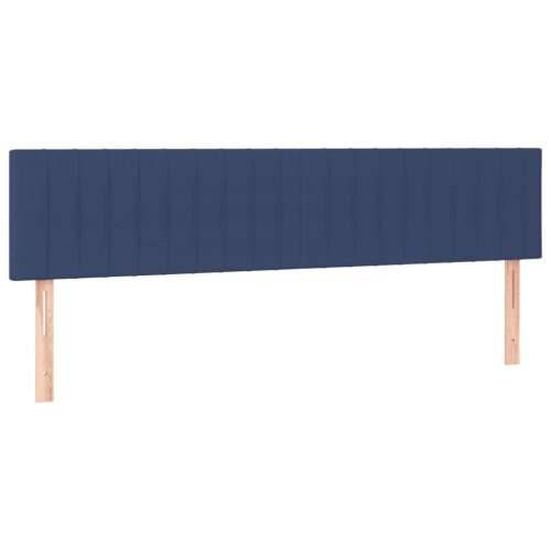 Krevet s oprugama i madracem plavi 120 x 190 cm od tkanine - Plava 120 x 190 cm Okomite pruge Cijena
