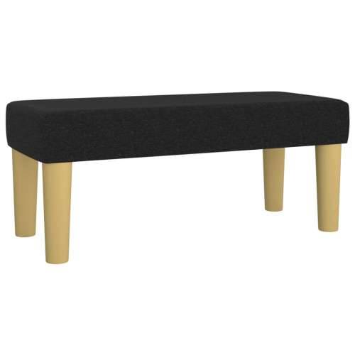 Krevet box spring s madracem crni 120 x 190 cm od tkanine - Crna 120 x 190 cm Dizajn s gumbima Cijena