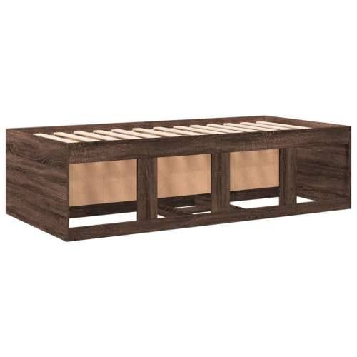 Dnevni krevet s ladicama bez madraca smeđa hrasta 100x200 cm - Smeđi hrast 100 x 200 cm Cijena