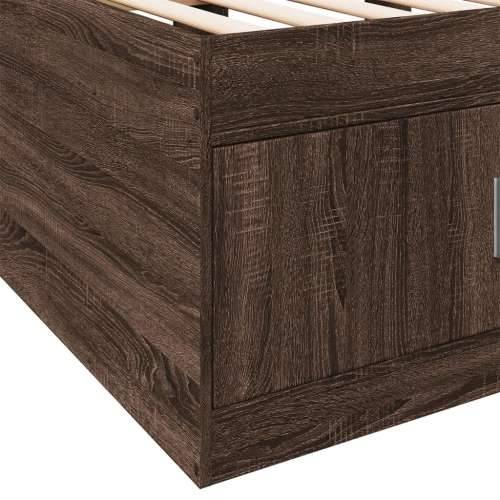 Dnevni krevet s ladicama bez madraca smeđa hrasta 100x200 cm - Smeđi hrast 100 x 200 cm Cijena