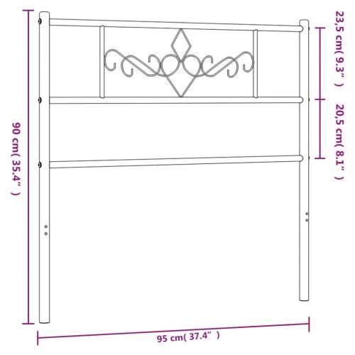 Metalno uzglavlje crno 90 cm - Crna 90 cm 1 Cijena