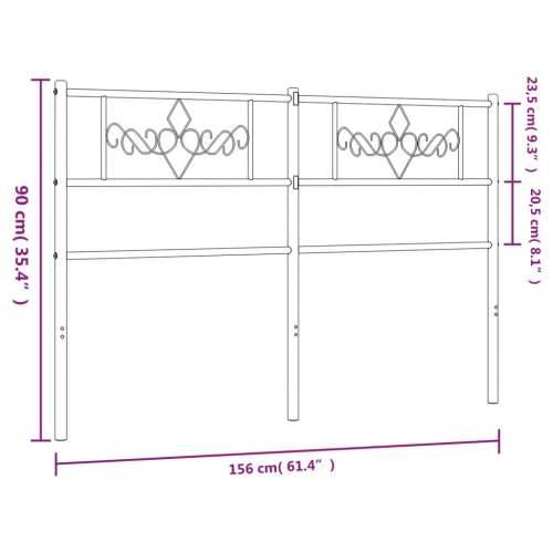 Metalno uzglavlje bijelo 150 cm - Bijela 150 cm 1 Cijena