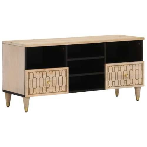 TV ormarić 100 x 33 x 46 cm od masivnog drva manga - Prirodna 1 Cijena