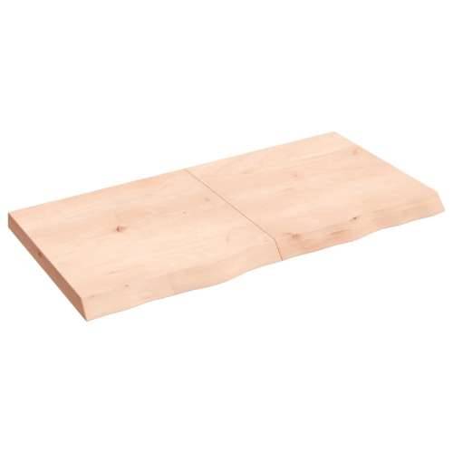 Zidna polica 120x60x(2-6) cm neobrađena masivna hrastovina - Prirodna 120 x 60 x 6 cm 1 Cijena