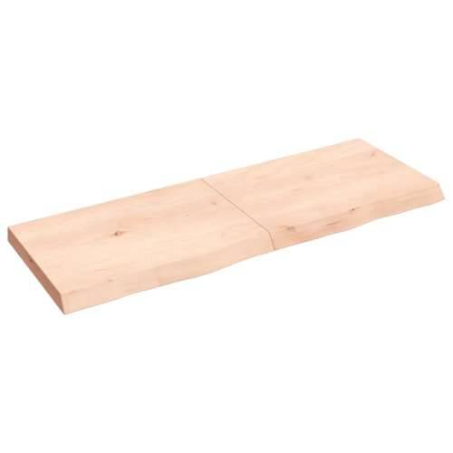Zidna polica 140x50x(2-6) cm neobrađena masivna hrastovina - Prirodna 140 x 50 x 6 cm 1 Cijena