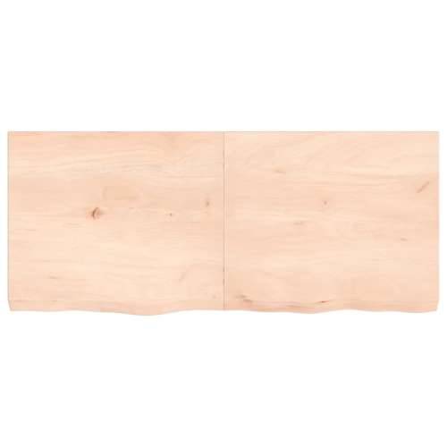 Zidna polica 140x60x(2-6) cm neobrađena masivna hrastovina - Prirodna 140 x 60 x 6 cm 1 Cijena