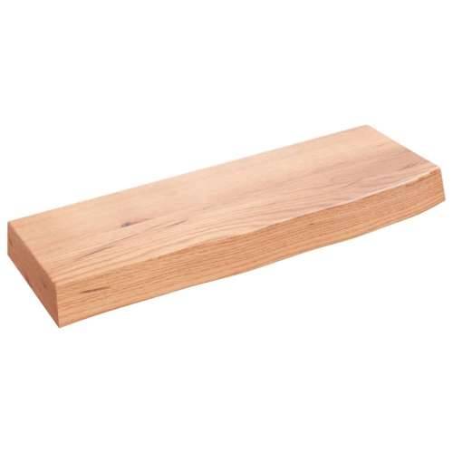 Zidna polica svjetlosmeđa 60x20x6 cm od obrađene hrastovine - Svjetlosmeđa 60 x 20 x 6 cm 1 Cijena