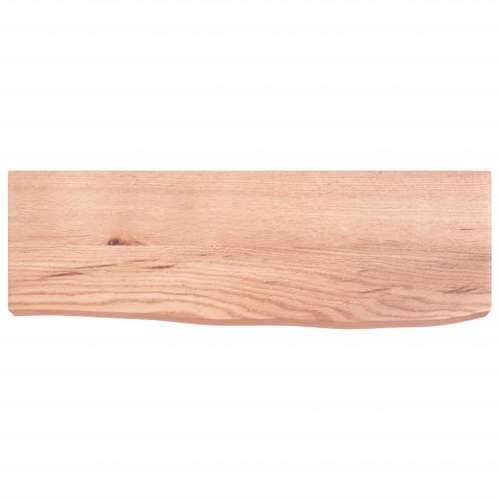 Zidna polica svjetlosmeđa 60x20x6 cm od obrađene hrastovine - Svjetlosmeđa 60 x 20 x 6 cm 1 Cijena