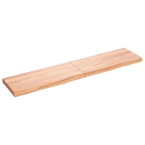 Zidna polica svjetlosmeđa 180x40x(2-6) cm obrađena hrastovina - Svjetlosmeđa 180 x 40 x 6 cm 1 Cijena