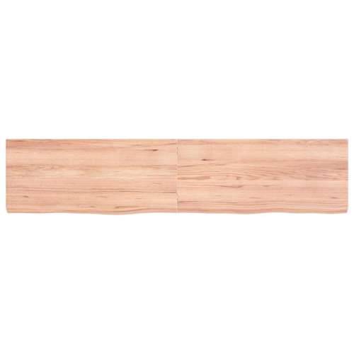 Zidna polica svjetlosmeđa 180x40x(2-6) cm obrađena hrastovina - Svjetlosmeđa 180 x 40 x 6 cm 1 Cijena