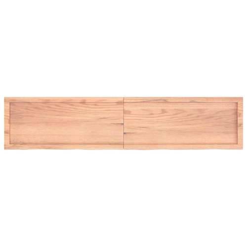 Zidna polica svjetlosmeđa 180x40x(2-6) cm obrađena hrastovina - Svjetlosmeđa 180 x 40 x 6 cm 1 Cijena