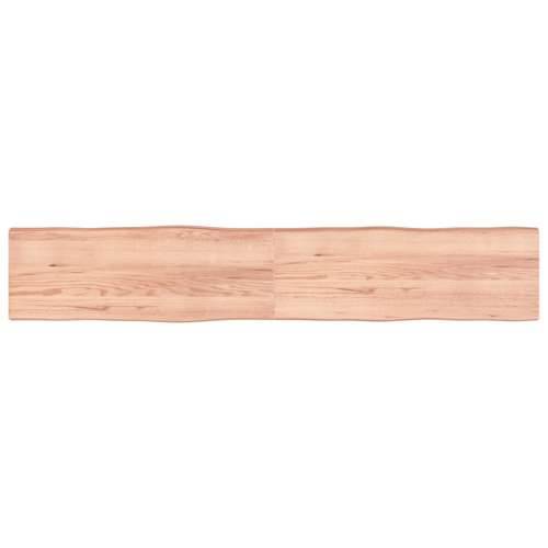 Stolna ploča svjetlosmeđa 220x40x(2-6) cm obrađena hrastovina - Svjetlosmeđa 220 x 40 x 6 cm 1 Cijena