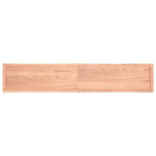 Stolna ploča svjetlosmeđa 220x40x(2-6) cm obrađena hrastovina - Svjetlosmeđa 220 x 40 x 6 cm 1 Cijena