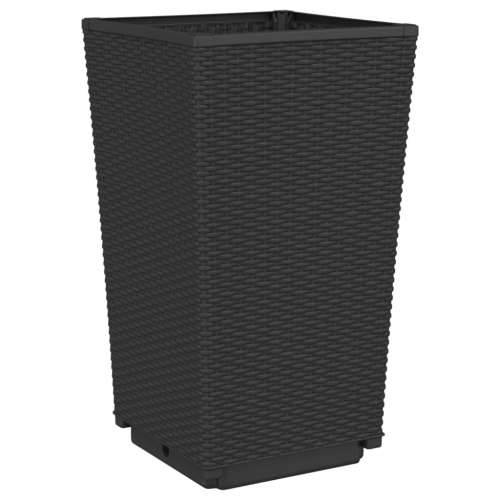 Vrtne sadilice 4 kom crne 32,5 x 32,5 x 57 cm od PP-a - Crna 4 Cijena