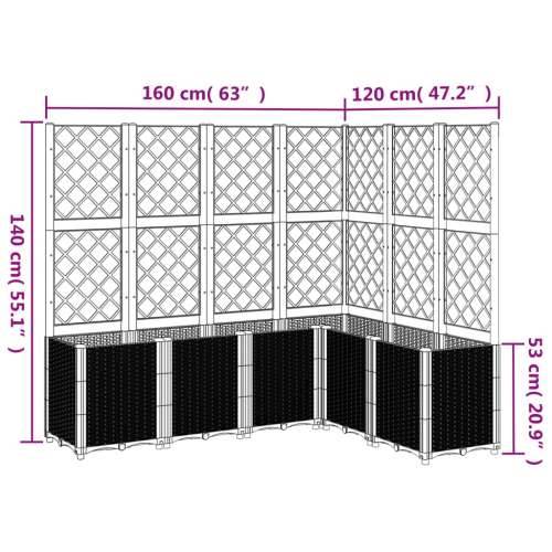 Vrtna sadilica s rešetkom bijela 160 x 120 x 140 cm PP - Bijela 160 x 120 x 140 cm 1 Cijena