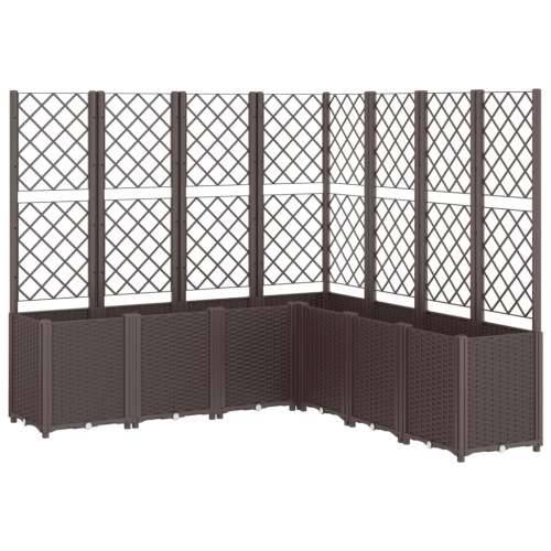 Vrtna sadilica s rešetkom smeđa 160 x 160 x 140 cm PP - Smeđa 160 x 160 x 140 cm 1 Cijena