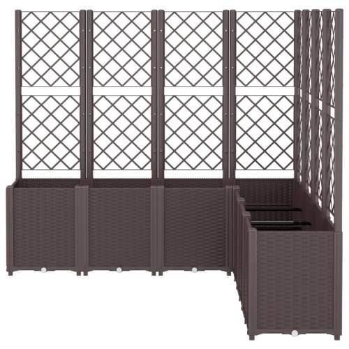 Vrtna sadilica s rešetkom smeđa 160 x 160 x 140 cm PP - Smeđa 160 x 160 x 140 cm 1 Cijena