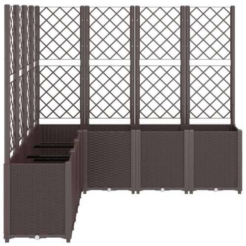 Vrtna sadilica s rešetkom smeđa 160 x 160 x 140 cm PP - Smeđa 160 x 160 x 140 cm 1 Cijena