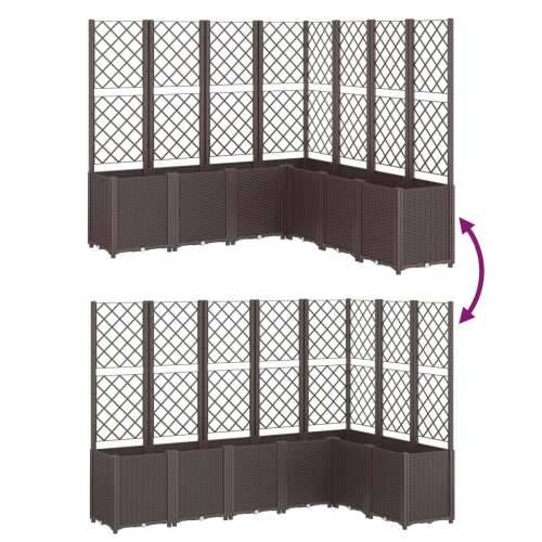 Vrtna sadilica s rešetkom smeđa 160 x 160 x 140 cm PP - Smeđa 160 x 160 x 140 cm 1 Cijena