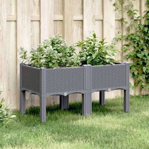 Vrtna sadilica s nogama plava siva 80 x 40 x 42 cm PP - Plavo-siva 80 x 40 x 42 cm 1 Cijena