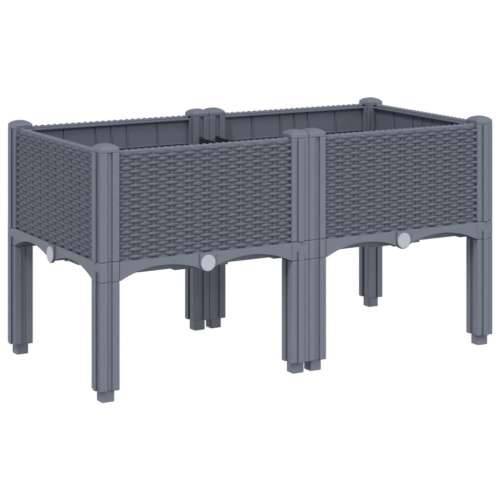 Vrtna sadilica s nogama plava siva 80 x 40 x 42 cm PP - Plavo-siva 80 x 40 x 42 cm 1 Cijena