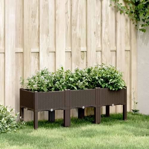Vrtna sadilica s nogama smeđa 120 x 40 x 42 cm PP - Smeđa 120 x 40 x 42 cm 1 Cijena